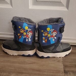 Light Up Paw Patrol Navy and Gray Snow Boots